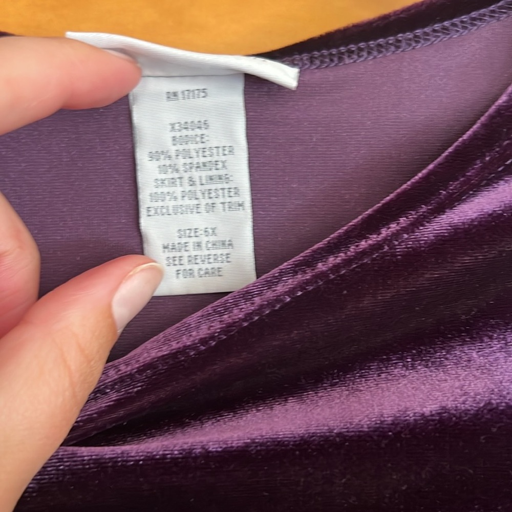 Bonnie Jean Purple & Gold Formal Dress, Girls 6X - Picture 6 of 12